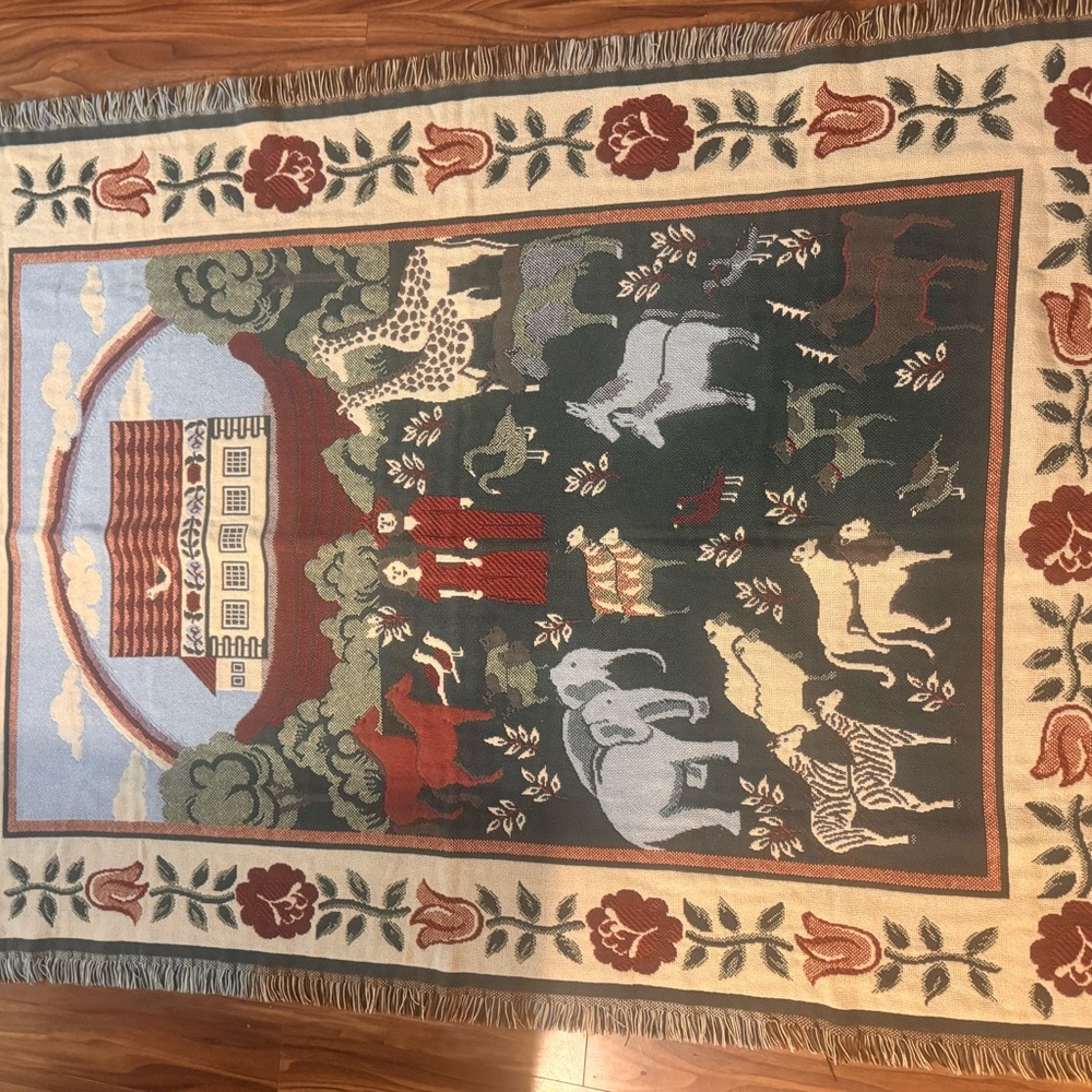 Williamsburg Noah's Ark Tapestry Throw Blanket
